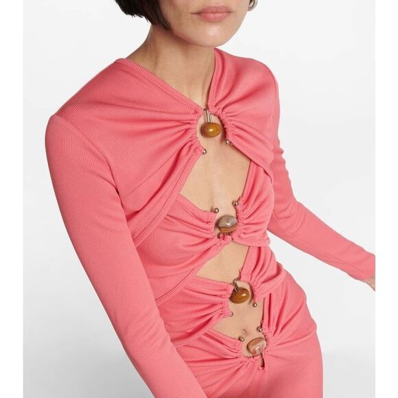 CHRISTOPHER ESBER Elongated Orbit Ruched Dress US8 (AU12) - Picture 8 of 12